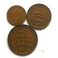 UNION 1952 1/2+1/2+1 PENNY (3 COINS)