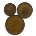 UNION 1943 1/2+1/2+1 PENNY (3 COINS)