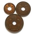 EAST AFRICA 1924 1+5+10 CENTS (3 COINS)