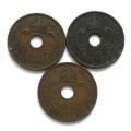 EAST AFRICA 1922+1924+1928 10 CENTS (3 COINS)