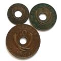 EAST AFRICA 1928 1+5+10 CENTS (3 COINS)