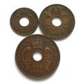 EAST AFRICA 1928 1+5+10 CENTS (3 COINS)