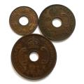 EAST AFRICA 1935 1+5+10 CENTS (3 COINS)