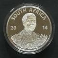2014 PROOF SILVER 1 RAND - NELSON MANDELA -*LIFE OF A LEGEND*