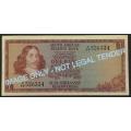 T W DE JONGH 1 RAND 1972 REPLACEMENT NOTE 1ST ISSUE