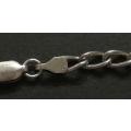 STERLING SILVER CHAIN BRACELET 190MM 4.9 GRAMS