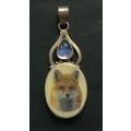 STERLING SILVER  PENDANT WITH CORGI DOG 45X19MM