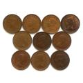 UNION 1950 TO 1960  PENNY - *ALL DATES* (11 COINS)
