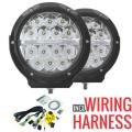 Hella Supernova 6" LED Spot Light set with wiring harness. 2X FREE COVERS INCLUDED!!!
