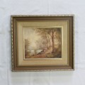 June Tuckett oil on board painting - Size with frame 44 x 49 cm - Size without frame 24 x 29 cm