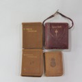 Lot of pocket size books with leather covers