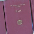 Lot of 50 vintage National Geographic Society maps - 3 Folders - Maps differ in sizes