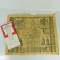 Old Map of Cambridgeshire 1610 - No.357 Authentic replica on Antiqued Parchment