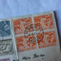 Airmail cover from St. Gallen to Johannesburg, South Africa with 13 Switzerland stamps