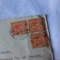 Airmail cover from London to Madras, India with 3x twopence stamps - Dated 4 November 1932