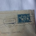 Postal cover from Gothenburg, Sweden to South Africa with 25 ore stamp - Dated 17 January 1919