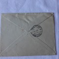 Airmail cover from Edinburgh, Scotland to Cape Town, South Africa with 1 shilling stamps