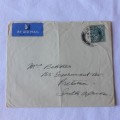 1923 Airmail cover from Edinburgh, Scotland to Pretoria, South Africa with twopence stamp