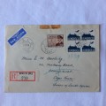 Registered airmail cover from Oslo, Norway to Cape Town, South Africa - Dated 27 October 1954