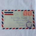 Taxed airmail cover from Hamilton, New Zealand to Bristol, England with 2x3d New Zealand stamps