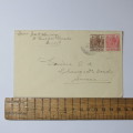 Postal cover from Grenada to Switzerland with Grenada 1d and 1 1/2d stamps