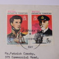 Airmail cover from Halley Bay, Antarctica to Pietermaritzburg, South Africa
