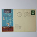 Airmail cover from London to Johannesburg, South Africa on 1 February 1957