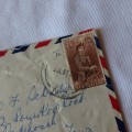 Airmail cover from New Zealand to Cape Town, South Africa with 2/6 New Zealand stamp - 5 July 1957