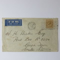 Airmail cover from Liverpool, England to Cape Town South Africa on 26 June 1934