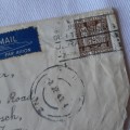 Airmail cover from New Zealand to Cape Town, South Africa with New Zealand 2 shilling and sixpence