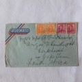 Airmail cover from Hastings, New Zealand to Cape Town, South Africa - 10 April 1952