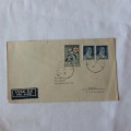 Airmail cover from Istanbul, Turkey to Holland with 3 Turkish stamps - 23 April 1951