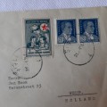 Airmail cover from Istanbul, Turkey to Holland with 3 Turkish stamps - 23 April 1951