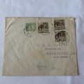 Postal cover from Solo, Indonesia to Worcester, South Africa with 4 Nederlandsch-Indie stamps