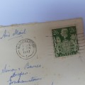 Postal cover from Manchester, England to Port Elizabeth, South Africa - with 2/6 British stamp