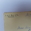 Postal cover from Manchester, England to Port Elizabeth, South Africa - with 2/6 British stamp