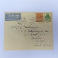 Airmail cover from London, England to Natal, South Africa - 27 August 1929 - With 5 1/2 rated stamps