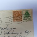 Airmail cover from London, England to Natal, South Africa - 27 August 1929 - With 5 1/2 rated stamps