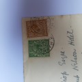 Airmial cover from Harrow, England to Cape Town, South Africa with 2 British stamps - 25 June 1930