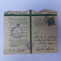 An active service cover posted to Cape Town, South Africa  with tenpence stamp - Passed by censor
