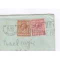 Airmail cover from England to Madras, India - 24 November 1932 with 5pence and 6pence stamps