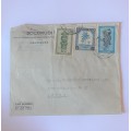 Airmail cover from Usumbura, Burunndi to Arushu, Tanzania with 3 Burundi stamps - 22 June 1944