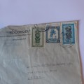 Airmail cover from Usumbura, Burunndi to Arushu, Tanzania with 3 Burundi stamps - 22 June 1944