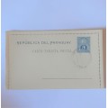 Paraguay pre-printed letter envelope cancelled 18 June 1892 - San Bernardino, Paraguay
