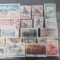 Lot of 27 stamps with horses - Unchecked