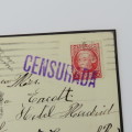 Censored photo postcard Spain to England with Spanish stamp cancelled 1937 - Spanish Civil War Era