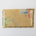 Censored cover posted Las Palmas, Canary Islands to Norfolk, England with 3 Spanish stamps