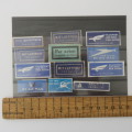 Lot of 12 airmail and priority tags/stickers