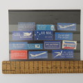 Lot of 13 Airmail and express tags/stamps
