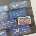 Lot of 13 Airmail and express tags/stamps